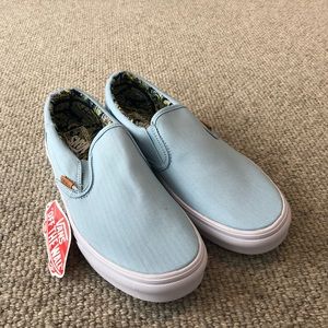 blue slip on vans